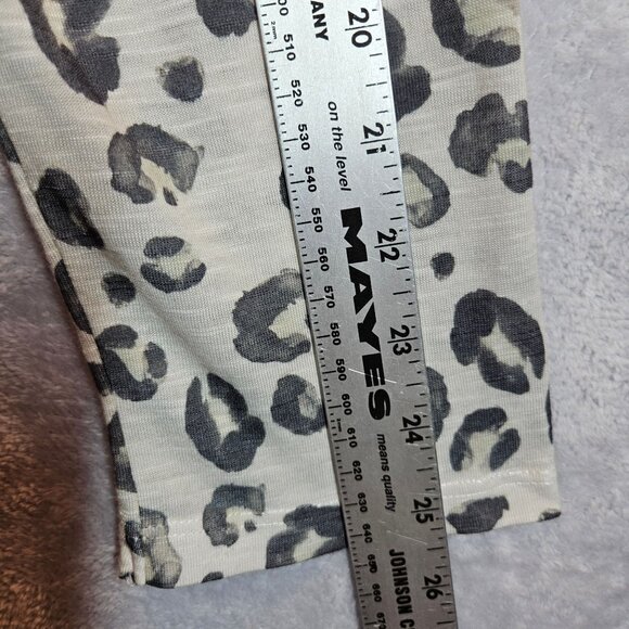 Time & Tru Womens Top XL Long Sleeve Floral Leopard Print Gathered Hem colorful - Picture 7 of 11